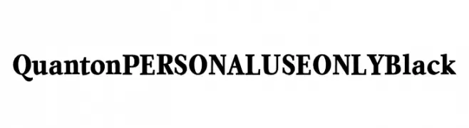 Quanton PERSONAL USE ONLY Black  Frei Schriftart Herunterladen