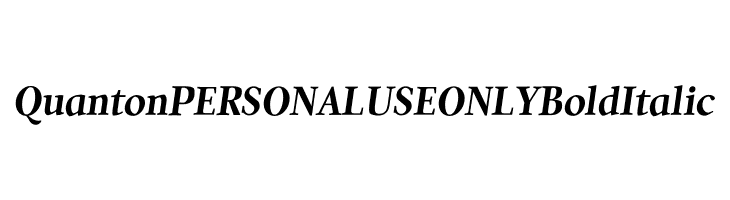 Quanton PERSONAL USE ONLY Bold Italic  नि: शुल्क फ़ॉन्ट्स डाउनलोड