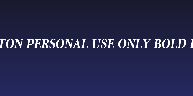 Quanton PERSONAL USE ONLY Bold Italic Social Header