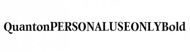 Quanton PERSONAL USE ONLY Bold  フリーフォントのダウンロード
