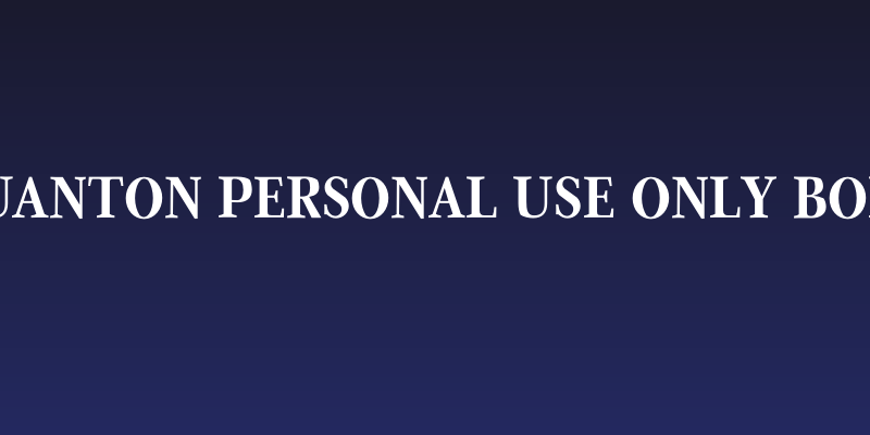 Quanton PERSONAL USE ONLY Bold Social Header