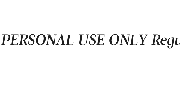 Quanton PERSONAL USE ONLY Regular Italic Logo