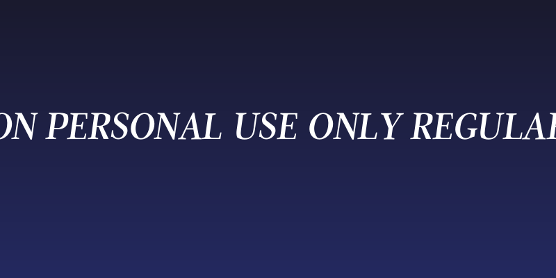 Quanton PERSONAL USE ONLY Regular Italic Social Header