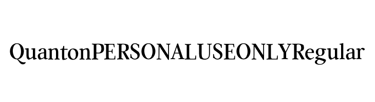 Quanton PERSONAL USE ONLY Regular  font caratteri gratis