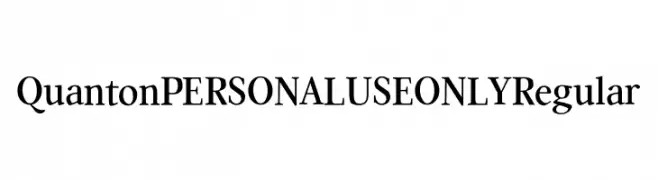 Quanton PERSONAL USE ONLY Regular  フリーフォントのダウンロード