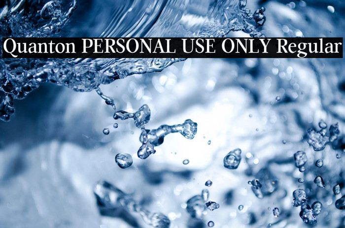 Quanton PERSONAL USE ONLY Regular Example 1