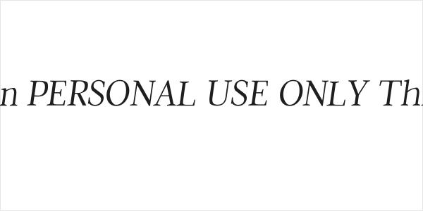 Quanton PERSONAL USE ONLY Thin Italic Logo