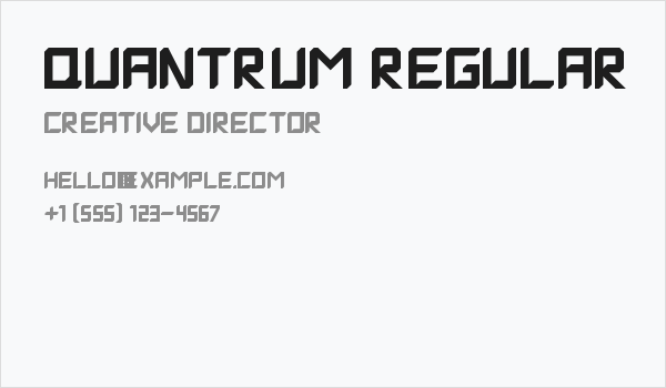 Quantrum Regular Business Card