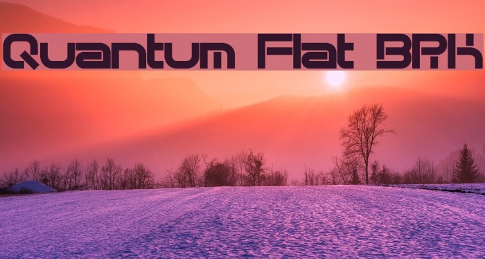 Quantum Flat BRK Font examples