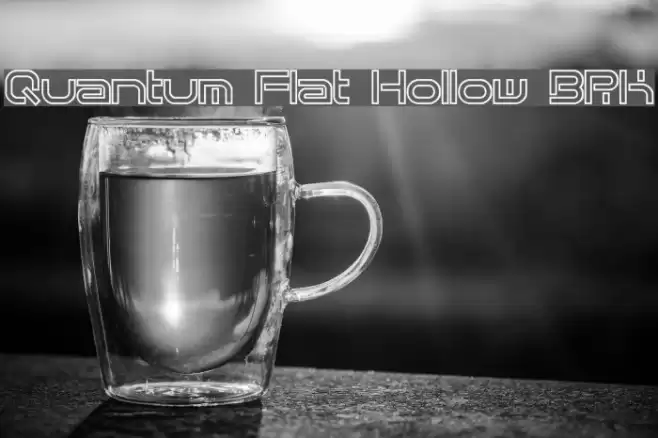 Quantum Flat Hollow [BRK] Font examples