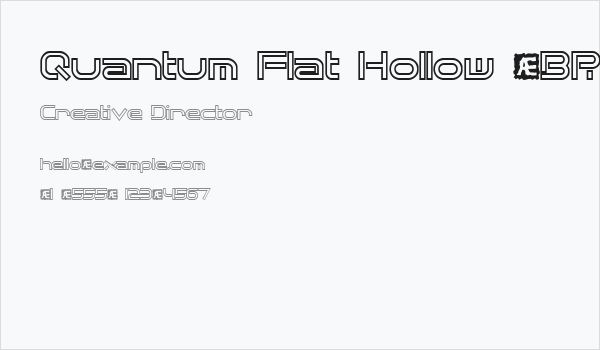 Quantum Flat Hollow [BRK] Business Card