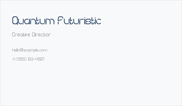 Quantum Futuristic Business Card