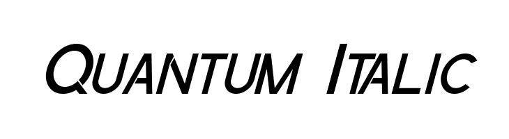 Quantum Italic Font