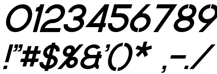 Quantum Italic Font OTHER CHARS