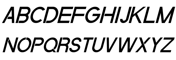 Quantum Italic Font LOWERCASE