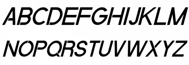 Quantum Italic Font LOWERCASE