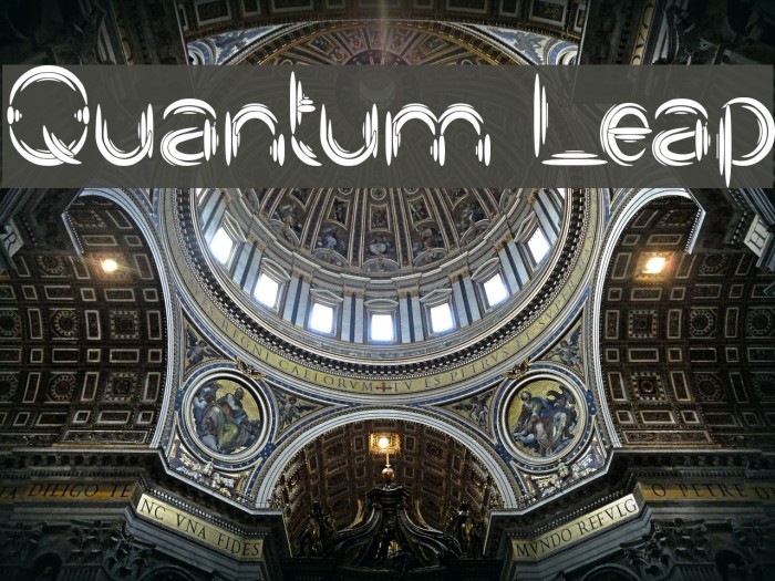 Quantum Leap Font examples