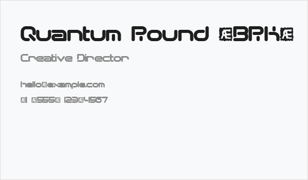 Quantum Round [BRK] Business Card