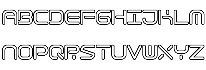 Quantum Round Hollow [BRK] Font UPPERCASE