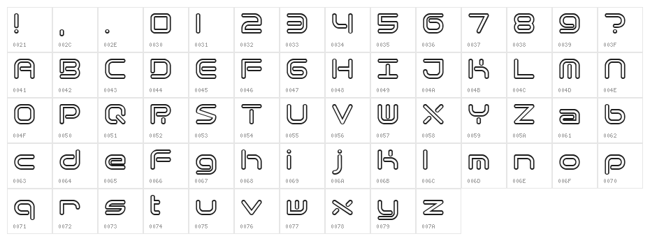 Quantum Round Hollow [BRK] Character Map