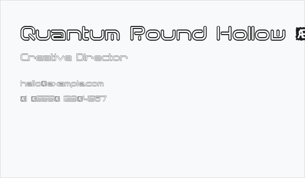 Quantum Round Hollow [BRK] Business Card