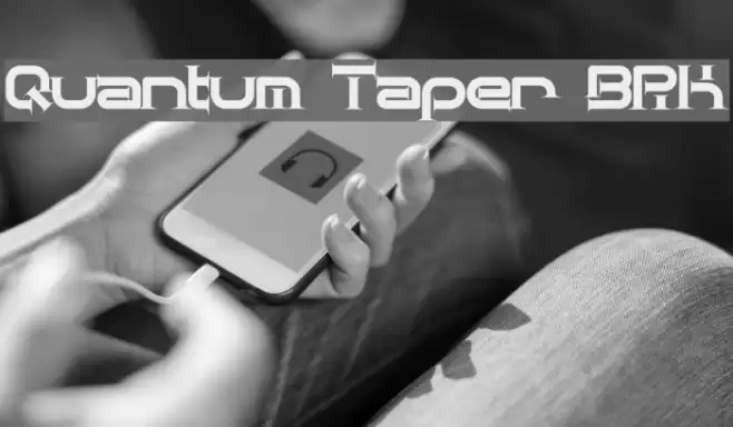 Quantum Taper [BRK] Font examples
