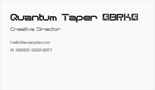 Quantum Taper [BRK] Business Card
