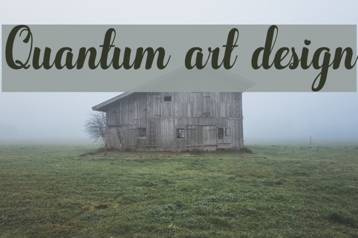 Quantum art design Font examples