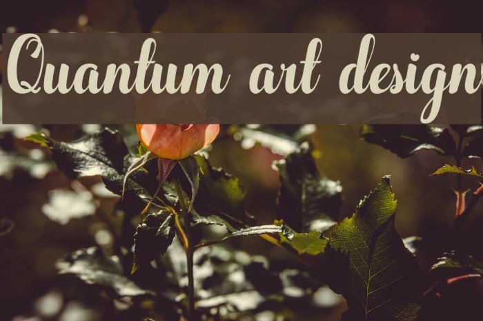 Quantum art design Font examples