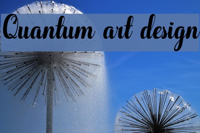 Quantum art design Font examples