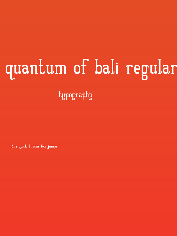 Quantum of Bali Regular Poster