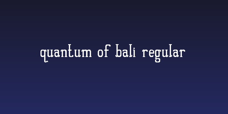 Quantum of Bali Regular Social Header