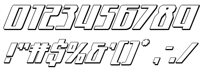 Quantum of Malice 3D Italic Font OTHER CHARS