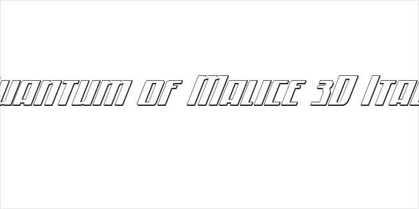 Quantum of Malice 3D Italic Logo