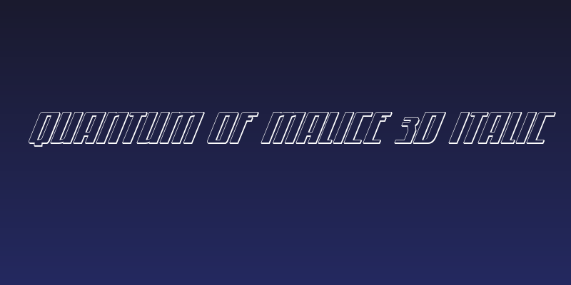Quantum of Malice 3D Italic Social Header