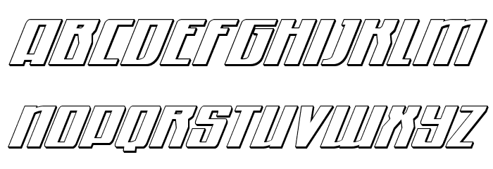 Quantum of Malice 3D Italic Font LOWERCASE