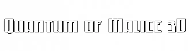 Quantum of Malice 3D  تنزيل الخطوط