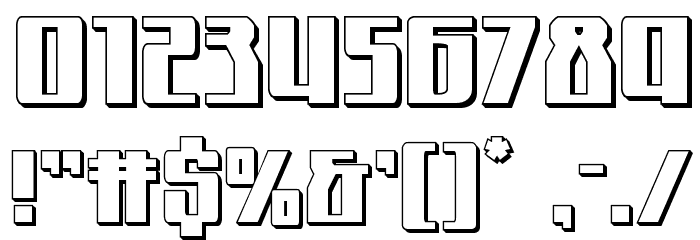 Quantum of Malice 3D Font OTHER CHARS