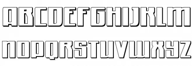 Quantum of Malice 3D Schriftart Kleinbuchstaben
