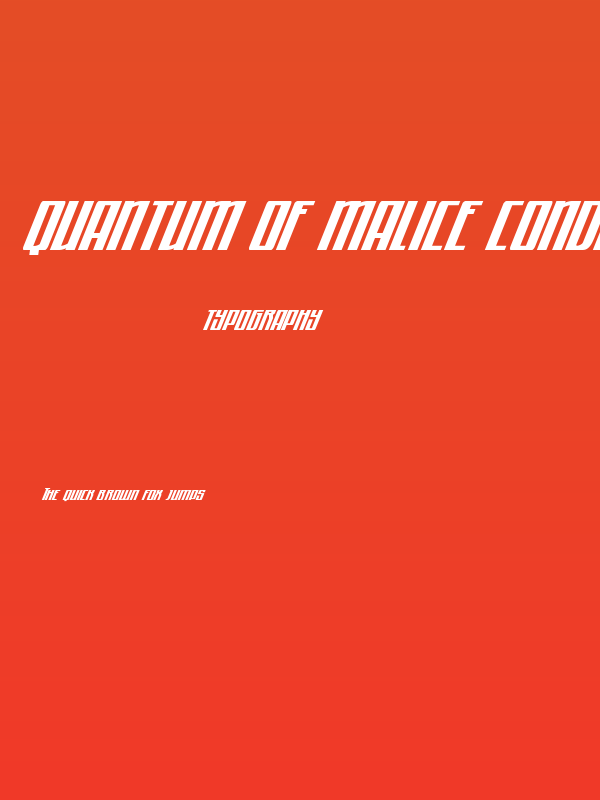 Quantum of Malice Condensed Italic Poster