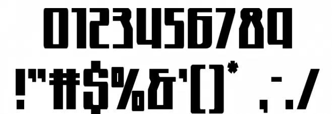 Quantum of Malice Condensed Font OTHER CHARS