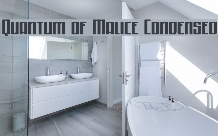 Quantum of Malice Condensed Font examples