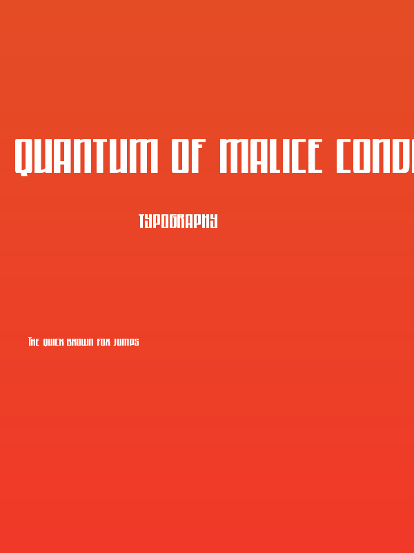 Quantum of Malice Condensed Poster