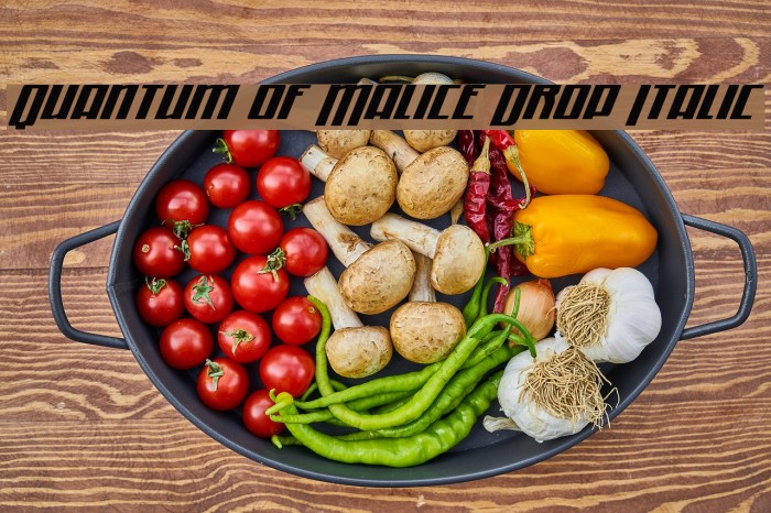 Quantum of Malice Drop Italic Font examples