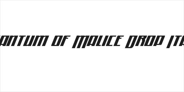 Quantum of Malice Drop Italic Logo
