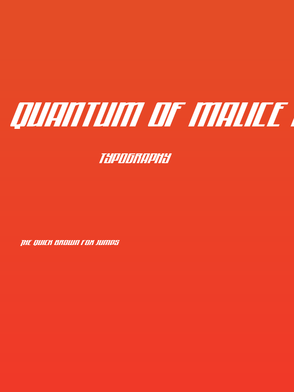 Quantum of Malice Drop Italic Poster