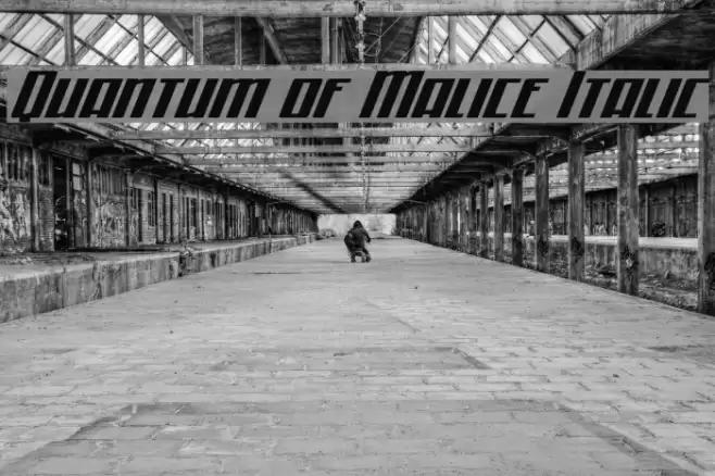 Quantum of Malice Italic Font examples