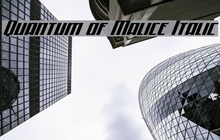 Quantum of Malice Italic Font examples