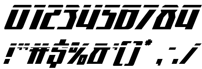 Quantum of Malice Laser Italic Font OTHER CHARS