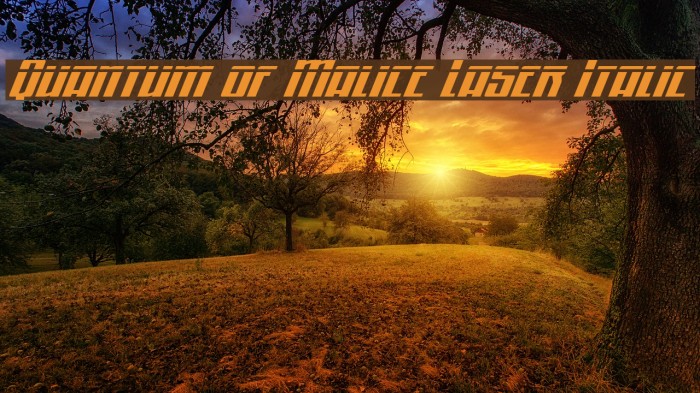 Quantum of Malice Laser Italic Font examples